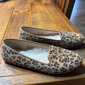 UGG Leopard Print Women's Loafers, sz 10